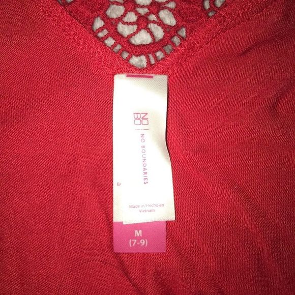 LIKE NEW No Boundaries Red White Tank Top Medium M - Picture 7 of 11